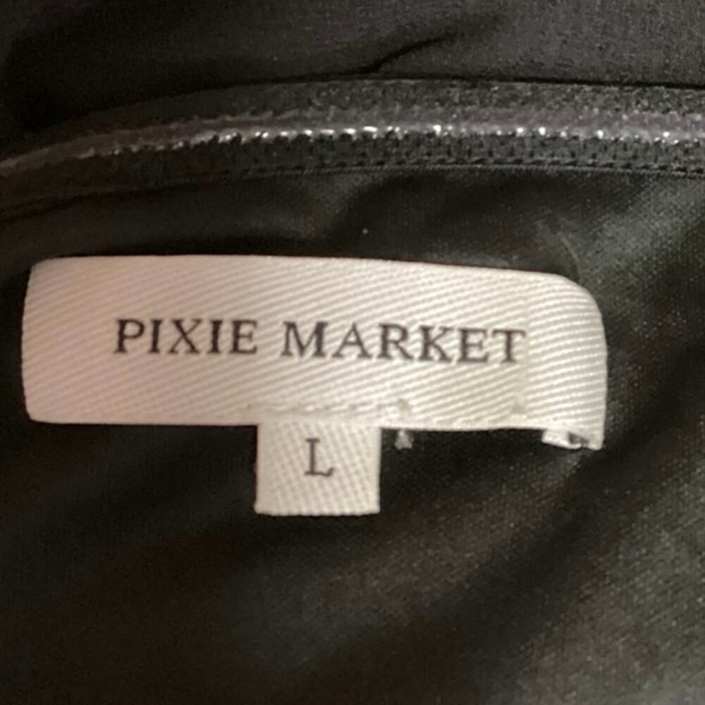 Pixie Market Women's Solid Ruched Black Strapless… - image 7